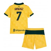 AC Milan Santiago Gimenez #7 Tretí Detský futbalový dres 2025-26 Krátky Rukáv (+ trenírky)